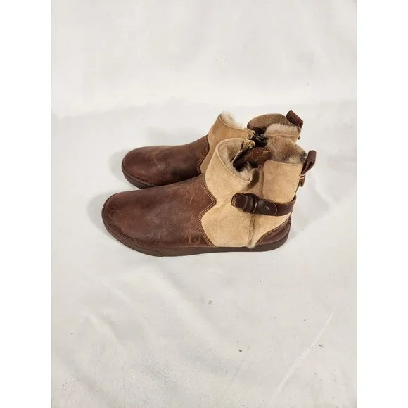 NWOB OluKai Womens Pehuea Hulu Boots Brown Wool Shearling Lined US/8 - Picture 4 of 11